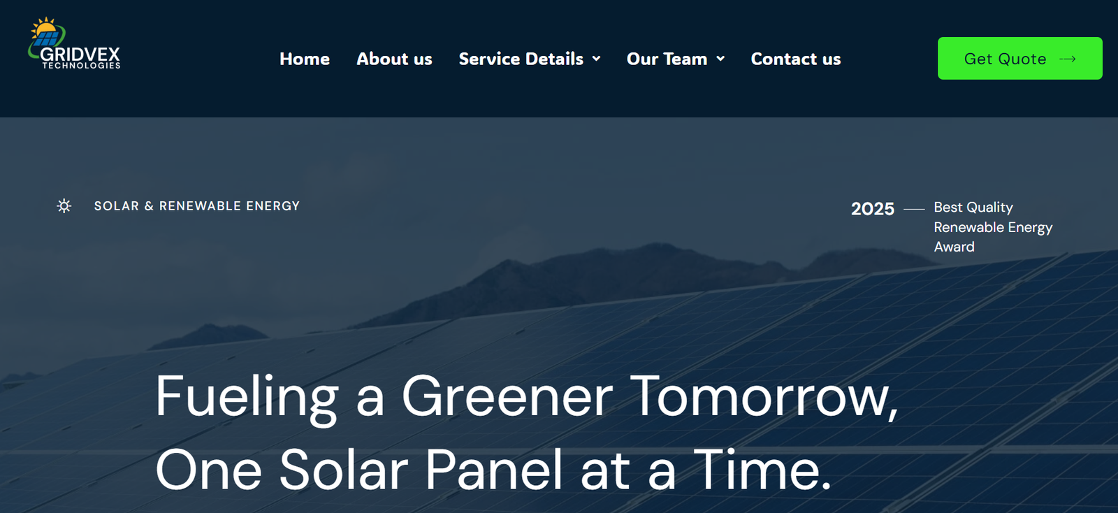 GVTech Solar Website